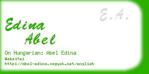 edina abel business card